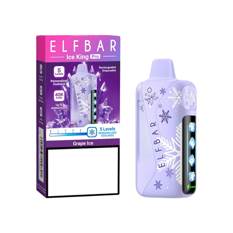 ELFBAR Ice King Pro 40K disposable vape, Grape Ice flavour — Vapor Space UAE