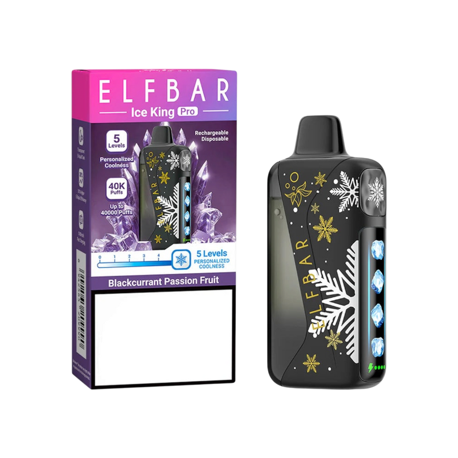 ELFBAR Ice King Pro 40K disposable vape, Blackcurrant Passion Fruit flavour — Vapor Space UAE