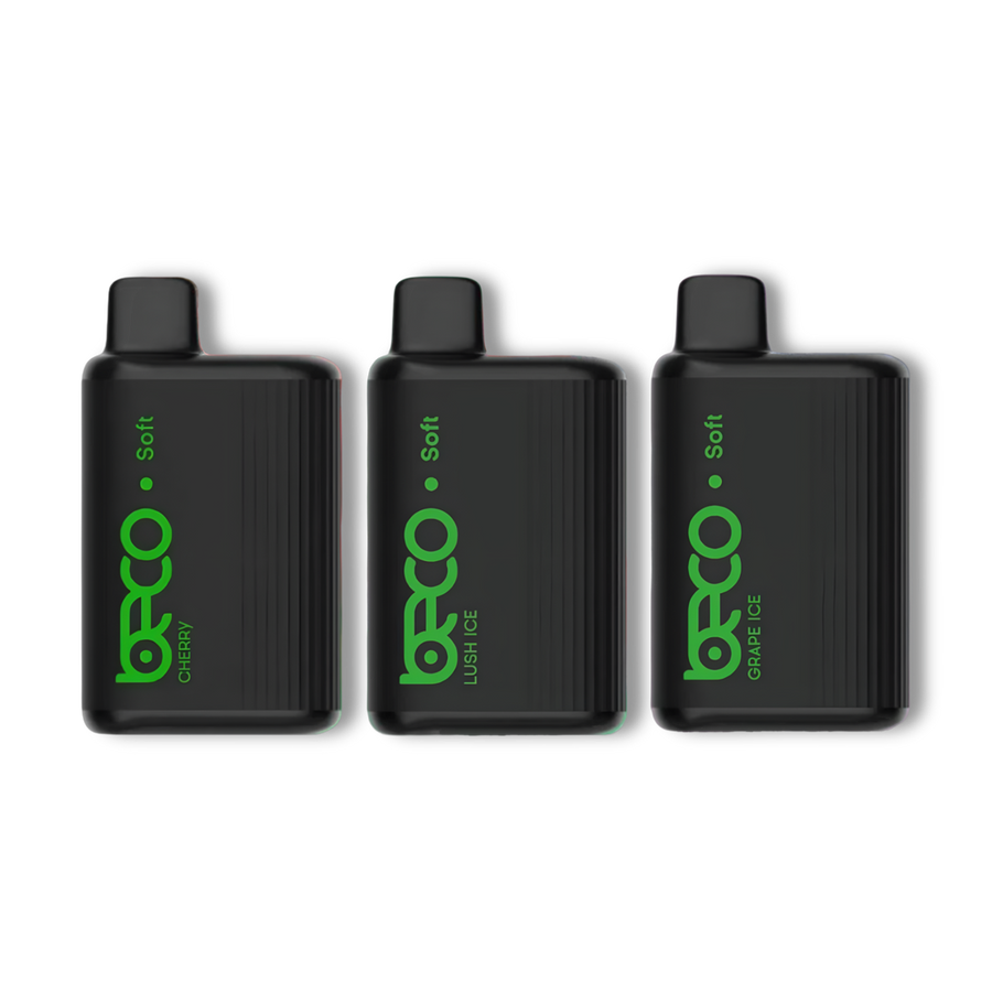 BECO Soft 6000 disposable vapes in Cherry, Lush Ice and Grape Ice — Vapor Space UAE