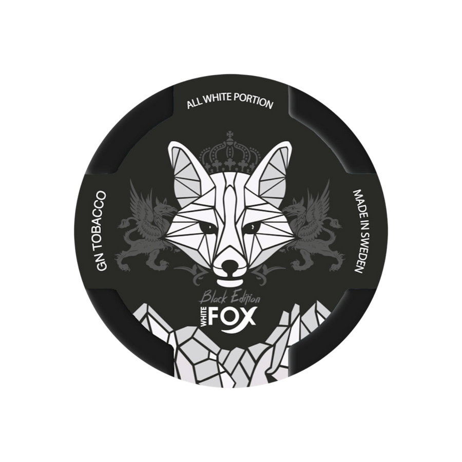 Snus White Fox nicotine pouches, Black — Vapor Space UAE