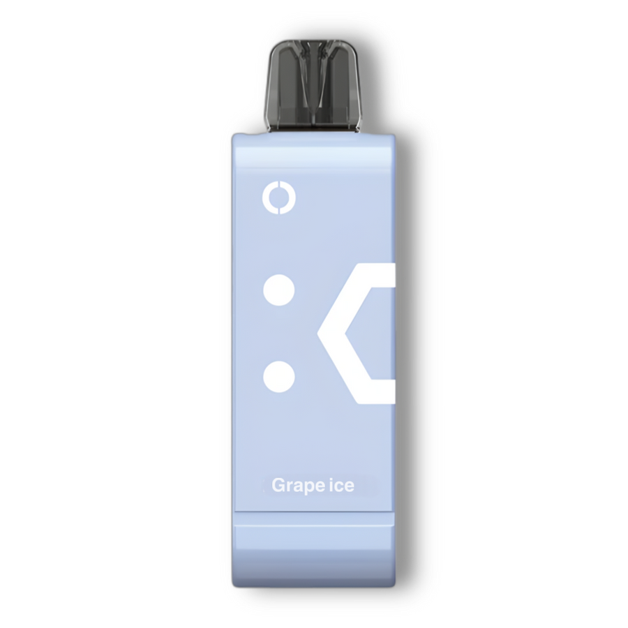 ELFBAR EW9000 replacement pod, Grape Ice flavour in pale periwinkle blue — Vapor Space UAE