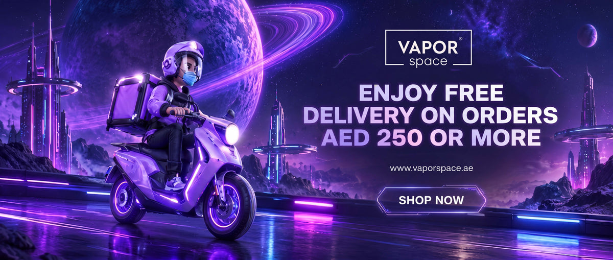 Enjoy free delivery on orders AED 250 or more. Shop now at Vapor Space.